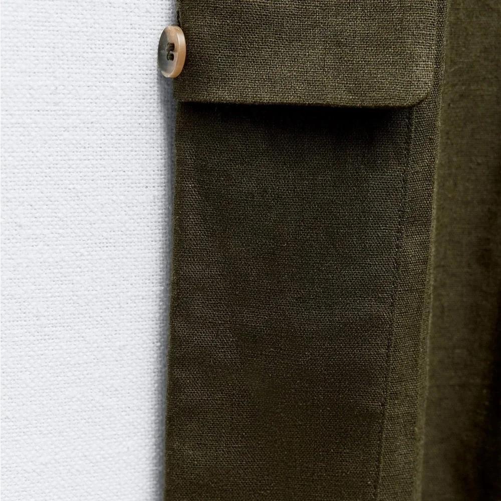 Zara Sleeveless Linen Blend Jumpsuit. New with Tags.